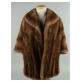 Vintage Clothing Brown Mink Wrap / Stole Sz M