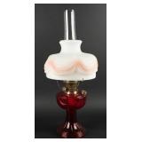 Vintage Aladdin Lincoln Drape Lamp in Red & Pink