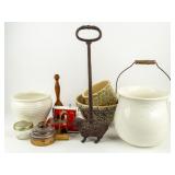 Mixed Lot of 10 Vintage Farmhouse Items / Décor