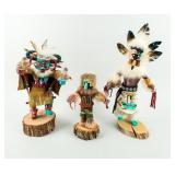 Artwork Mixed Lot of 3 Kachinas with Beaks