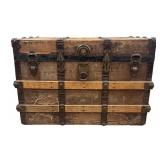 Furniture Antique Steamer Travel Trunk