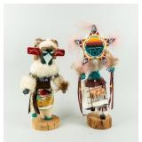 Artwork Lot of 2 Kachinas with Stellar Themes