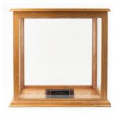 Furniture Tall Oak & Glass Showcase