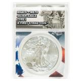 Coin 2021 American Silver Eagle ANACS MS70