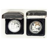 Coin (2)  Disney .999 Silver Rounds Proof Struck