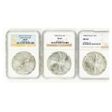 Coin (3)  American Silver Eagles NGC MS69