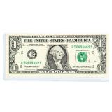 Coin 1999 $1 Repeater Note in Crisp Unc.