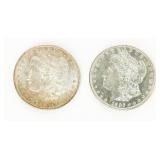 Coin (2) Morgan Silver Dollars 1879-S & 1896 in AU