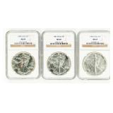 Coin (3)  American Silver Eagles NGC MS69