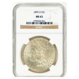 Coin 1899-O  Morgan Silver Dollar NGC MS63