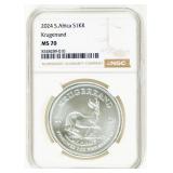Coin 2024 South Africa Silver K-Rand NGC MS70
