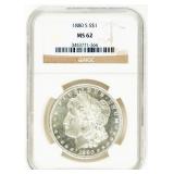 Coin 1880-S  Morgan Silver Dollar NGC MS62