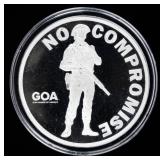Coin .999 Fine Silver GOA 'No Compromise' 1 Toz