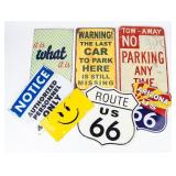 Mixed Lot of 7 Metal Signs