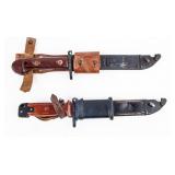 Lot Of 2 Polish AK Bayonets With Metal Scabbards
