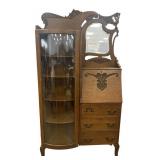 Furniture Antique Combined Cabinet & Secretary