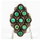 Jewelry Sterling Silver Turquoise Cluster Ring