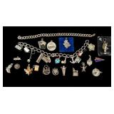 Jewelry Lot of Sterling Silver Bracelets & Charms