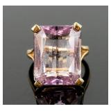 Jewelry 14kt Yellow Gold Purple Ring
