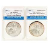 Coin (2)  American Silver Eagles 2001 WTC