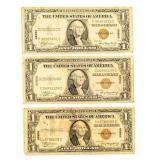 Coin (3) 1935 $1 Silver Certificates "Hawaii"