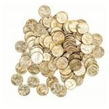 Coin (100) Mercury Silver Dimes Almost Unc / Unc