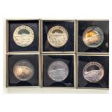 Coin 6 Silver 1/2 Ounce Rounds Feature Firearms
