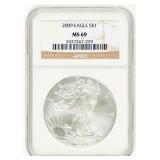 Coin 2009 American Silver Eagle NGC MS69