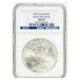 Coin 2009 American Silver Eagle NGC MS69