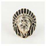 Jewelry Sterling Silver Indian Chief Ring