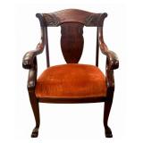 Furniture Empire-Style Wooden Armchair