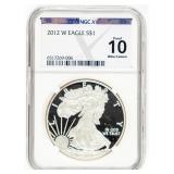Coin 2012-W American Silver Eagle NGCX Proof 10