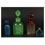 Multi-Colored Lot of 4 Perfume Bottles