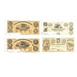 Coin (4)  Assorted Early State Bank Notes