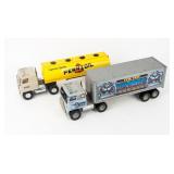 Lot Of 2 Vintage ERTL Fuel / Freight Trucks