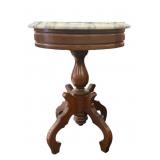Vintage Mahogany & Marble Side Table