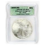 Coin 2000-W American Silver Eagle ICG MS69