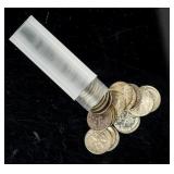 Coin (50) Roosevelt Silver Dimes Average Circ.