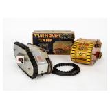 Lot Of 2 Marx Tin Litho Wind-up Toy Tanks