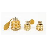 VTG Set of 3 Bee Hive Perfume Bottles by DeVilbiss