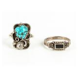 Jewelry Lot of 2 Sterling Silver Rings