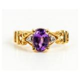 Jewelry 14kt Yellow Gold Amethyst Ring