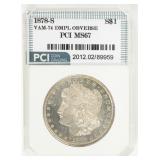 Coin 1878-S Morgan Silver Dollar PCI MS67