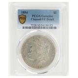Coin 1894  Morgan Silver Dollar PCGS VF Details