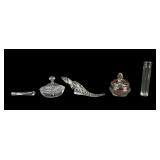 VTG Lot of 5 Vanity Items: Perfume Bottle, Etc.