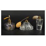 Mixed Lot of 3 Petite Colorless Perfume Bottles
