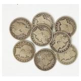 Coin (8) United States Barber Half Dollars AG-VG