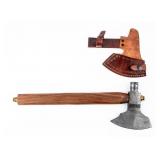 Knife Hatchet/ War Axe Damascus Built In Pipe