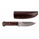 Knife Damascus Fixed Blade Belt Knife
