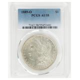 Coin 1885-O Morgan Silver Dollar PCGS AU58